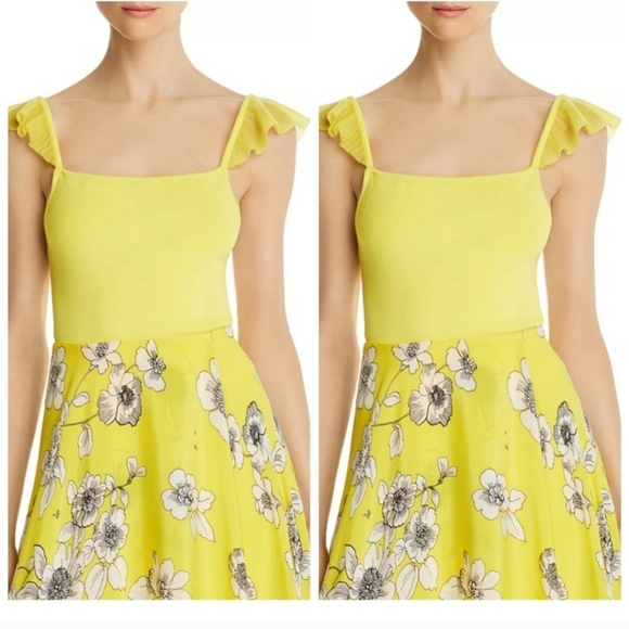 Alice + Olivia Tops - Alice + Olivia Marg Ruffle-Strap Cropped Top in size Large NWT